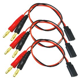 3 حزم Futaba نمط استقبال التوصيل إلى 4 مللي متر الموز موصل بطارية تهمة الرصاص محول 20awg 30 سنتيمتر 11.8 بوصة سيليكون كابل
