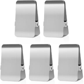 Stainless Steel Chip Bag Clips,Large Heavy Duty Clip for Office Kitchen School,Great for Paper/Food/Photo,DIY Clamps for Record Text (5Pcs+1Pcs)-BURLIHOME