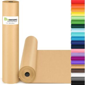 ورق تغليف أبيض مقاس 17.5 بوصة × 456 بوصة، لفة ورق حرفية للوحة الإعلانات، ورق رسم رسم بياني للحامل، لوازم فنية للأطفال الصغار الأولاد والبنات، ورق كرافت لتغليف هدايا باقة الزهور in Kuwait