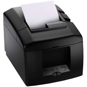 Star Micronics TSP654IISKU USB Liner Free Thermal Printer for Sticky Paper with Cutter and External Power Supply - Gray