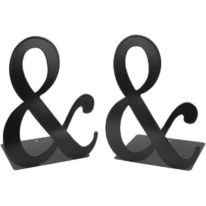 Music Note Bookends Balck Metal Book Ends Book Holder Office School Decoration Bookshelf Book Organizer for Christmas Birthday Graduation Teacher Study Gift Teacher Study Gift