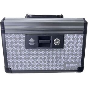 Medicine Lock Box Storage Lock Box 【Black-Medium12 X 7.68 X 7.87 Inch】 Lockable Dorm Storage Trunk with Key Lock - Briefcase, Lock Boxes for Personal Items