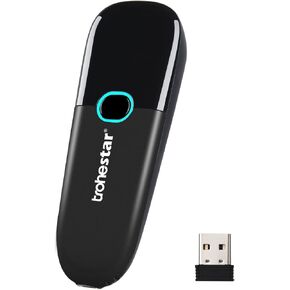 ماسح باركود صغير يعمل بتقنية البلوتوث بطول 328 قدمًا USB 1D CCD ماسح باركود قارئ باركود محمول آليًا لمتجر البيع بالتجزئة وجرد المستودعات والمكتبة in Kuwait