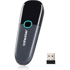 Mini Bluetooth Barcode Scanner 328 fts Range USB 1D CCD Barcode Scanner Automatic Handheld Bar Code Reader for Retail Store, Warehouse Inventory, Library