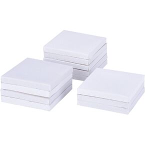 12 Pack Mini Canvas Panels for Halloween Painting Craft Drawing (3 x 3 Inch)