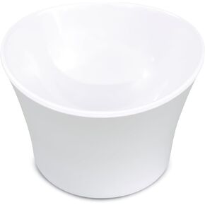 Sleek, Ergonomic, Whisker-Friendly, Elevated, Unbreakable, Small Water Bowl for Indoor Cats - 8 oz, White