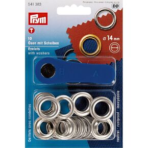 Prym 14 mm Eyelets with Washers, 10 Sets