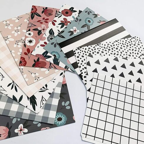 Cute File Folders, Set of 12 3-Tab Letter Size Decorative File Folders Boho Colored Manilla 8.5 x 11 Filing – Pretty Designer Home Office School Supplies (Blossom) in Kuwait