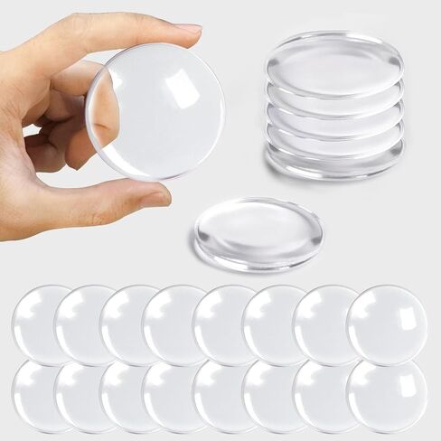 16 Pcs Door Knob Wall Protector 2" Set, Round Clear Rubber Door Stop, Washable & Reusable Wall Protectors, Durable, Shock Absorbent, Silencer, Self Adhesive (16 Pieces) in Kuwait