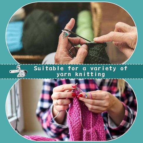 Yizzvb حلقة دائرة مفتوحة قابلة للتعديل، 6 قطع حلقة كروشيه، فضي، ذهبي، طاووس لخياطة اللحف in Kuwait