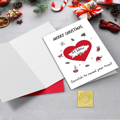 GYYsweetus خدش بطاقة عيد الميلاد للرجال، بطاقة عيد الميلاد مضحكة لصديقها الزوج له، هدية عيد الميلاد فرحان البطاقات in Saudi Arabia