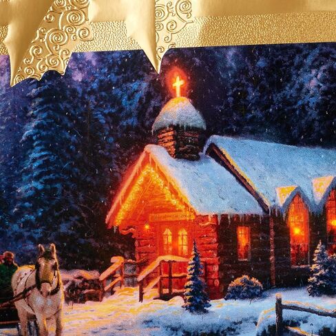 Hallmark Thomas Kinkade Christmas Card with Sound and Light (Lantern, O Holy Night) in Saudi Arabia