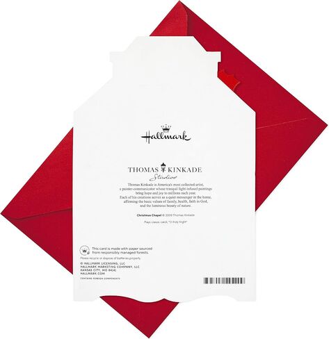 Hallmark Thomas Kinkade Christmas Card with Sound and Light (Lantern, O Holy Night) in Saudi Arabia