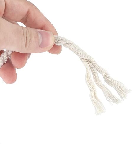 joycraft Macrame Cord, Off White Cotton Rope, 6mm x 32 Yard Natural White Cotton Macrame Rope, 3 Strand Twisted Cotton String for Wall Hanging, Plant Hangers, Macrame Supplies, DIY Crafts, Knitting in Saudi Arabia