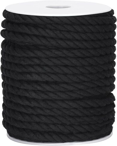 joycraft Macrame Cord, Off White Cotton Rope, 6mm x 32 Yard Natural White Cotton Macrame Rope, 3 Strand Twisted Cotton String for Wall Hanging, Plant Hangers, Macrame Supplies, DIY Crafts, Knitting in Saudi Arabia