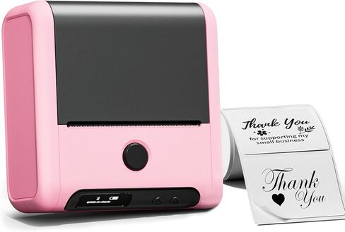 Memoking Bluetooth Label Maker Machine with Tape, Wide Waterproof Label, Versatile App with 40 Fonts and 450+ Icons, Inkless Labeler for Home, School, Office Organization, Kitchen, Pink in Kuwait