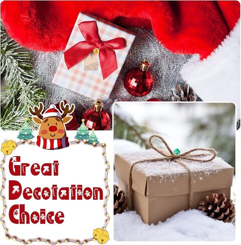 240 Pcs Christmas Red Green Silver Gold Jingle Bells Assortment Kit with 200m Gold Sliver Cord 4 Sizes Craft Bell Bulk for Xmas Home and Pet Decorations in Saudi Arabia