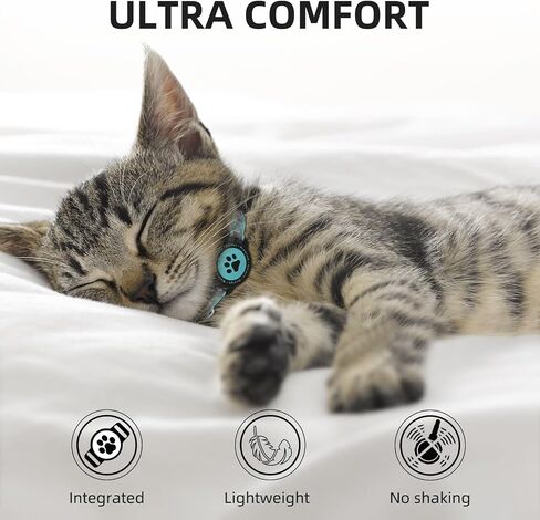 Waterproof Airtag Cat Collar, Reflective Cat Airtag Collar with Bell, Breakaway Cat Collar AirTag Holder, Lightweight Kitten Collar for Apple Air tag, Cat GPS Collars for Girl Boy Cats, Kitten (Pink) in Saudi Arabia