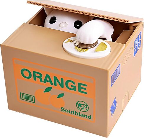Piggy Bank Cat Stealing Money Coin Box, Electronic Cute Money Saving Coins Cans ATM Banks, Automatic Mischief Steal Money with English Speaking, Creative Toy Gift for Kids Boys Girls Adults Birthday in Kuwait