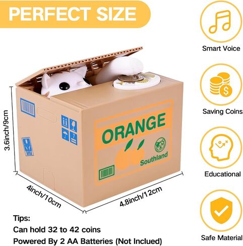 Piggy Bank Cat Stealing Money Coin Box, Electronic Cute Money Saving Coins Cans ATM Banks, Automatic Mischief Steal Money with English Speaking, Creative Toy Gift for Kids Boys Girls Adults Birthday in Kuwait