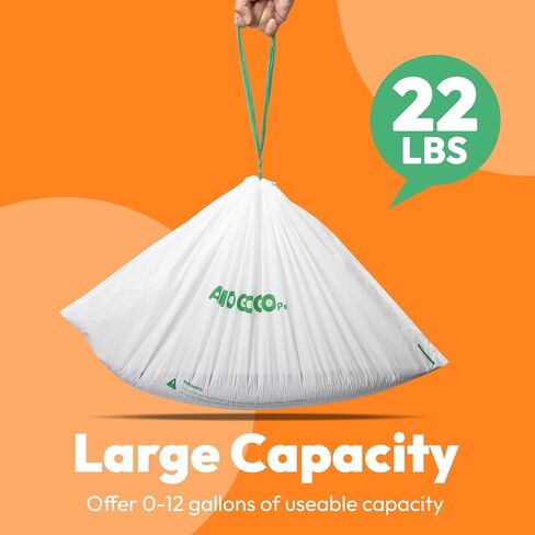 50 Pcs Litter Box Liner Bags, Compatible with Meowant MW-SC01, MW-SC02 and MW-LR01, Automatic Litter Box Heavy Duty Replacement Waste Bags, Drawstring Leak-proof Trash Bags, 18.5" x 12.6" in Kuwait