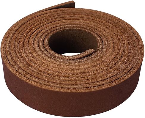 LolliBeads (TM) Genuine Leather Strap Leather Strip 3/4 Inch Wide and 72 Inches Long, Brown in Kuwait