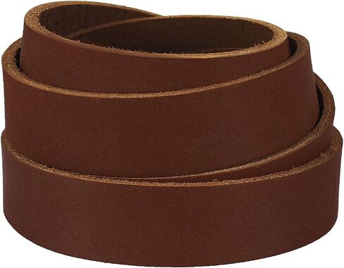 LolliBeads (TM) Genuine Leather Strap Leather Strip 3/4 Inch Wide and 72 Inches Long, Brown in Kuwait