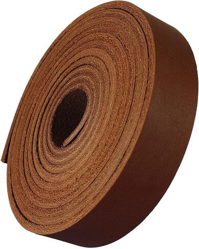 LolliBeads (TM) Genuine Leather Strap Leather Strip 3/4 Inch Wide and 72 Inches Long, Brown in Kuwait