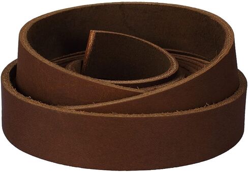 LolliBeads (TM) Genuine Leather Strap Leather Strip 3/4 Inch Wide and 72 Inches Long, Brown in Kuwait