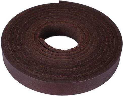 LolliBeads (TM) Genuine Leather Strap Leather Strip 3/4 Inch Wide and 72 Inches Long, Brown in Kuwait