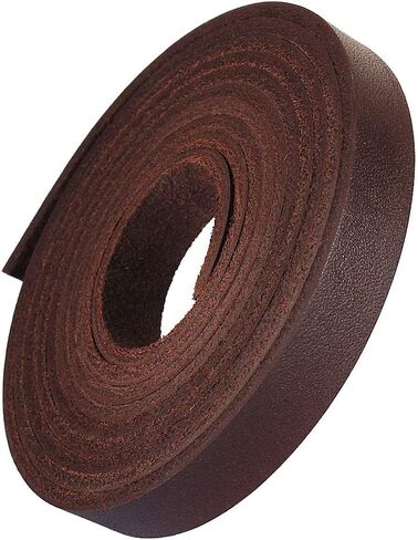 LolliBeads (TM) Genuine Leather Strap Leather Strip 3/4 Inch Wide and 72 Inches Long, Brown in Kuwait
