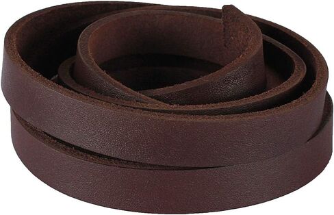 LolliBeads (TM) Genuine Leather Strap Leather Strip 3/4 Inch Wide and 72 Inches Long, Brown in Kuwait