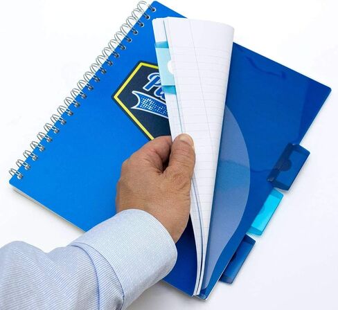 Pukka Pad 5 دفاتر ملاحظات حلزونية 3 عبوات - 200 صفحة، 100 ورقة من ورق 80 جرام في المتر المربع مع فواصل قابلة لإعادة تعيين وضعها وحواف مثقوبة للتخطيط والتنظيم في المدرسة والمكاتب - B5-7 X 10، بلوم in Kuwait