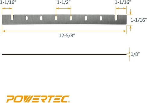 POWERTEC 13 Inch Planer Blades for DeWalt DW735, DW735X Planer, Replacement for DW7352 Planer Knives, Set of 6 (12800DDV) in Saudi Arabia