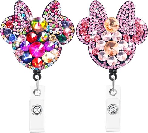 Namifin Retractable Badge Holder Retractable Badge Reels Lightweight Badge Reel with ID Clip for Nurse, Work, Office Workers, Nurses, Nursing, Doctor Supplies Gifts (I Match Energy - Pink) in Kuwait