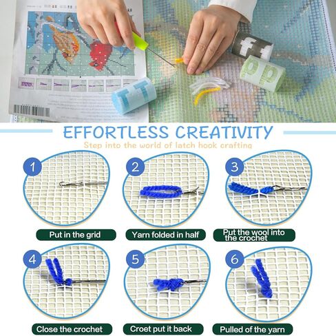 ZFFLYH Latch Hook Kits, Latch Hook Rug Kit for Adults Beginner Halloween Hat Latch Hook Kits with Printed Canvas 52X38cm/20.5 Inch X15 Inch in Saudi Arabia