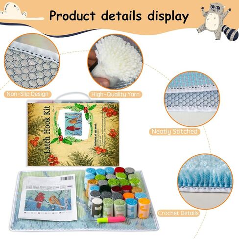 ZFFLYH Latch Hook Kits, Latch Hook Rug Kit for Adults Beginner Halloween Hat Latch Hook Kits with Printed Canvas 52X38cm/20.5 Inch X15 Inch in Saudi Arabia