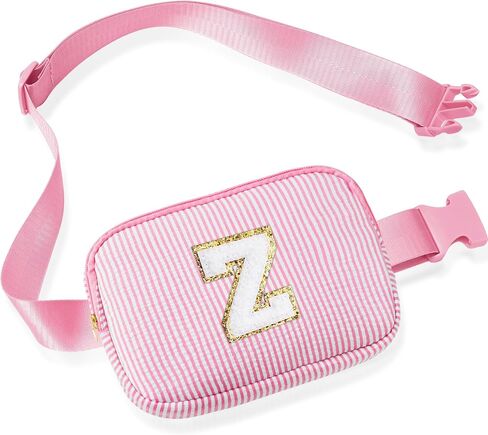 YOOLIFE Personalized Gifts for Girls Teens Kids - Fashion Mini Waist Packs with Adjustable Strap - Trendy Travel Fanny Pack Crossbody Bags with Initial Letter | Cute Teen Trendy Stuff Purple M in Kuwait