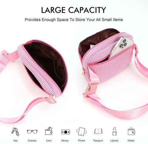 YOOLIFE Personalized Gifts for Girls Teens Kids - Fashion Mini Waist Packs with Adjustable Strap - Trendy Travel Fanny Pack Crossbody Bags with Initial Letter | Cute Teen Trendy Stuff Purple M in Kuwait