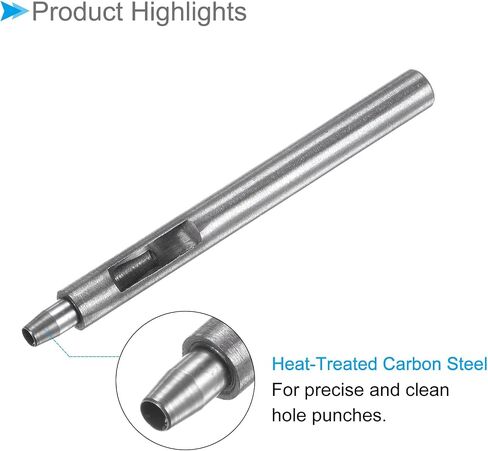 Leather Hole Punch, 1mm Button Dia. 6mm Shank, Steel Round Punch Snap Rivet Setter - (Applications: for Leathercraft DIY Clothing Fabric) in Saudi Arabia