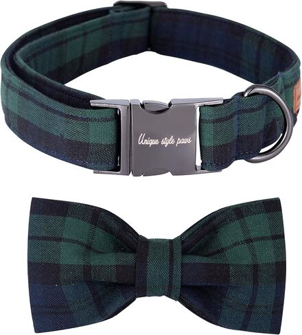 Unique style paws Christmas Dog and Cat Collar with Bow Pet Gift Adjustable Soft and Comfy Bowtie Collars for Small Medium Large Dogs in Saudi Arabia