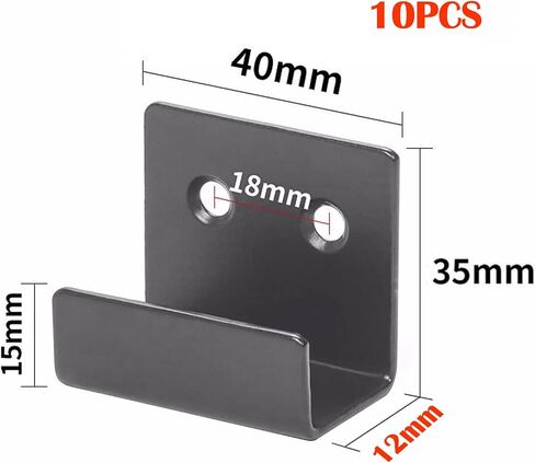 Heavy Mirror Clips for Wall Mounting - 10 PCS Metal Mirror Hanging kit for Wall Mounting Frameless Mirror Billboard Tile Display, Stainless Steel Mirror Holder Clips (Small-10PCS) in Kuwait