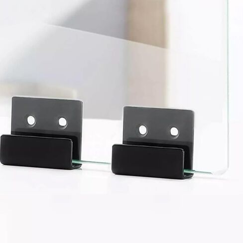 Heavy Mirror Clips for Wall Mounting - 10 PCS Metal Mirror Hanging kit for Wall Mounting Frameless Mirror Billboard Tile Display, Stainless Steel Mirror Holder Clips (Small-10PCS) in Kuwait