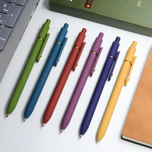 UIXJODO 6 Pcs Gel Pens 0.5mm Quick Dry Black Ink Pens Fine Point Smooth Writing Pens, Cute Office and School Supplies Gifts for Women Teacher Students (6 Pcs Black White Grey Silver) in Saudi Arabia
