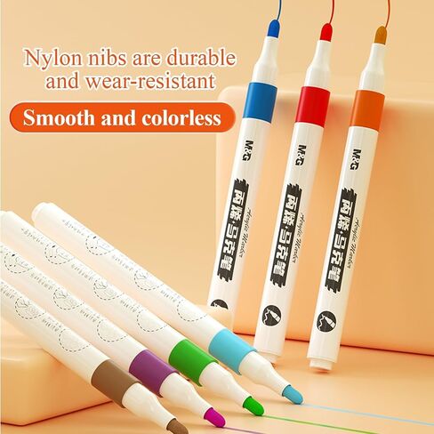 M&G Acrylic Paint Pens Markers 12 Colors with Medium Tip, Permanent Acrylic Paint Pens for Rock Painting, Stone, Wood, Calligraphy, Canvas, Ceramic, Metal, Glass, DIY Crafts,fabric paint in Saudi Arabia