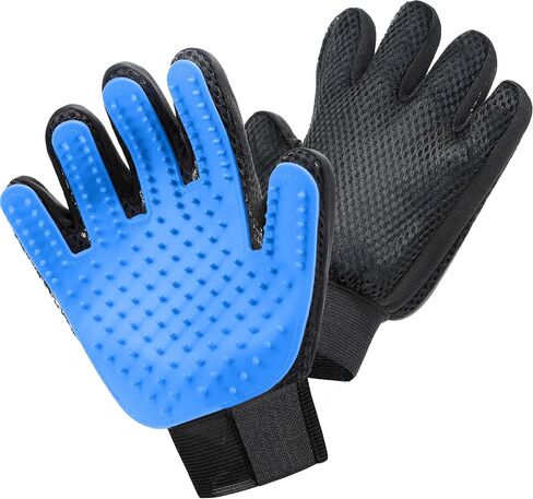 Maxpower Planet Grooming Gloves for Dogs and Cats - Pet Grooming Gloves - Dog Washing Gloves - Gentle Cat Gloves - Pet Grooming Glove Brush (Blue) in Saudi Arabia