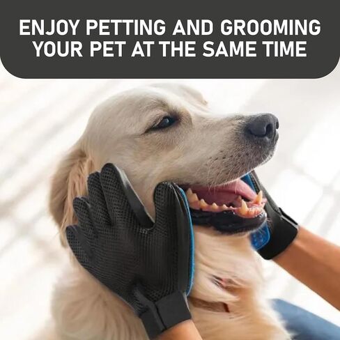 Maxpower Planet Grooming Gloves for Dogs and Cats - Pet Grooming Gloves - Dog Washing Gloves - Gentle Cat Gloves - Pet Grooming Glove Brush (Blue) in Saudi Arabia