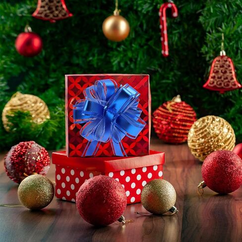 12Pcs Pink Bows for Gift Wrapping Valentines Bow Christmas Gift Pull Bow Ribbon Bows for Christmas Wedding Party Birthdays Holidays Decoration in Kuwait