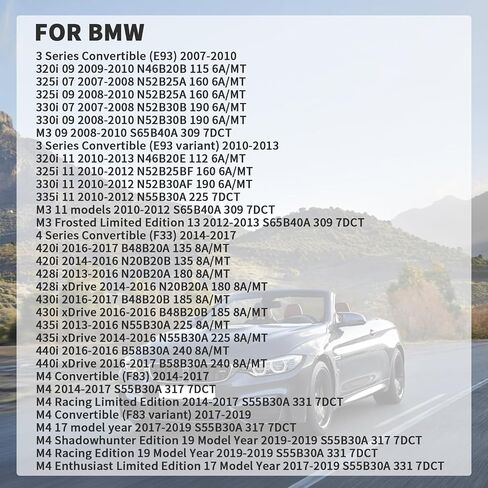 قالب سقف قابل للتحويل يناسب 2007-2019 BMW M3 M4 328i 335i 428i 430i 435i 440i E93 F33 F83 رقم الاستبدال # 54377184037،54377184038،54377187747 (مجموعة 10 قطع يسار ويمين ووسط وخلف) in Saudi Arabia
