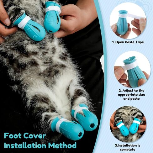 Cat Muzzle for Grooming, Breathable Cat Muzzle Helmet with 4 Silicone Paw Shoes, Transparent Cat Astronaut Helmet, Cat Anti Bite Helmet for Cats Bathing Shaving Nail Trimming (Large) in Saudi Arabia